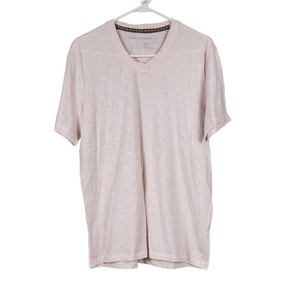 Sun Stone Other - Sun Stone TShirt M Mens Short Sleeve Tan Peach Speckled Repreve Cotton Blend